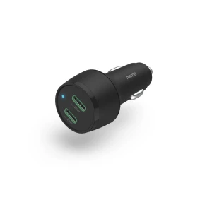 HAMA ŁADOWARKA SAMOCHODOWA 45W GAN PD/QC 2X USB-C CZARNA