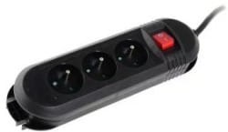 Hama LISTWA ZASILAJĄCA COMFORT 3GN 3M CZARNA