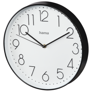 Hama ZEGAR ŚCIENNY SALINA CZARNY/BIAŁY 22 CM 