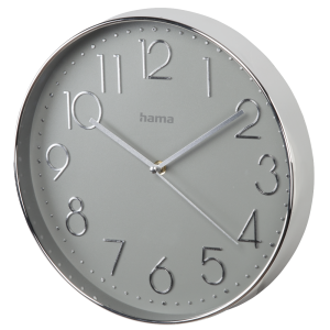 Hama ZEGAR ŚCIENNY CORSICA SREBRNY/SZARY 30 CM