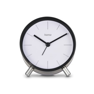 Hama ZEGAR BUDZIK FLORES BIAŁO CZARNY