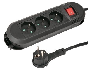 Hama LISTWA ZASILAJĄCA COMFORT 3GN 1,5M CZARNA