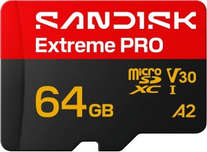 SanDisk Extreme PRO 64GB 200/90MB/s 5K microSDXC A2 C10 V30 UHS-I U3 NEW