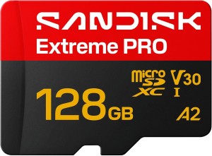 SanDisk Extreme PRO 128GB 250/170MB/s 5K microSDXC A2 C10 V30 UHS-I U3 NEW