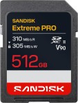 SanDisk Extreme PRO SDXC 512GB 310/305MB/s UHS-II V90 NEW