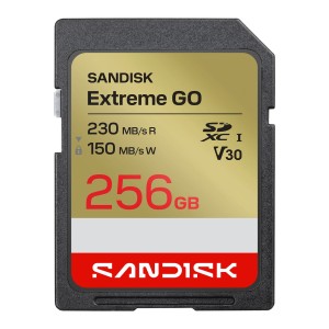 SANDISK EXTREME GO SDXC 256 GB 230/150 MB/s C10 V30 UHS-I U3