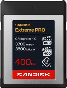 SANDISK Extreme PRO CFexpress 4.0 400GB typ B 3700/3500MB/s VPG800/400 PCIe Gen4