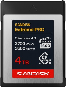 SANDISK Extreme PRO CFexpress 4.0 4TB typ B 3700/3500MB/s VPG1600 PCIe Gen4